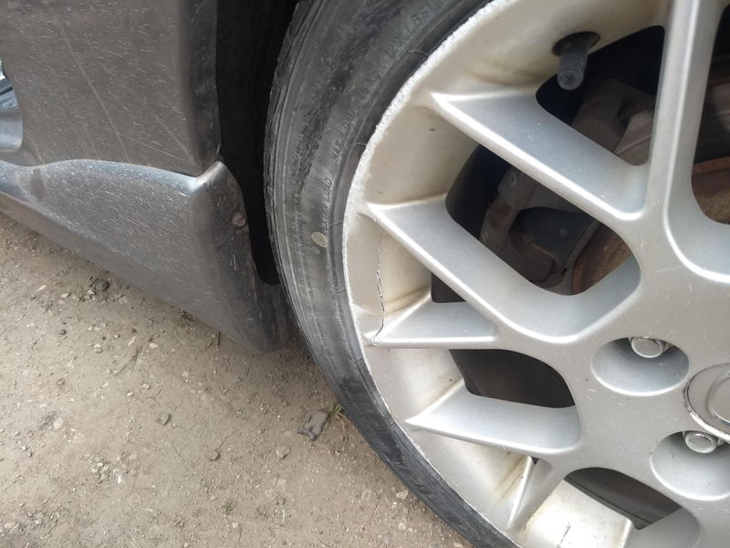 3 of the 4 wheels got pretty trashed